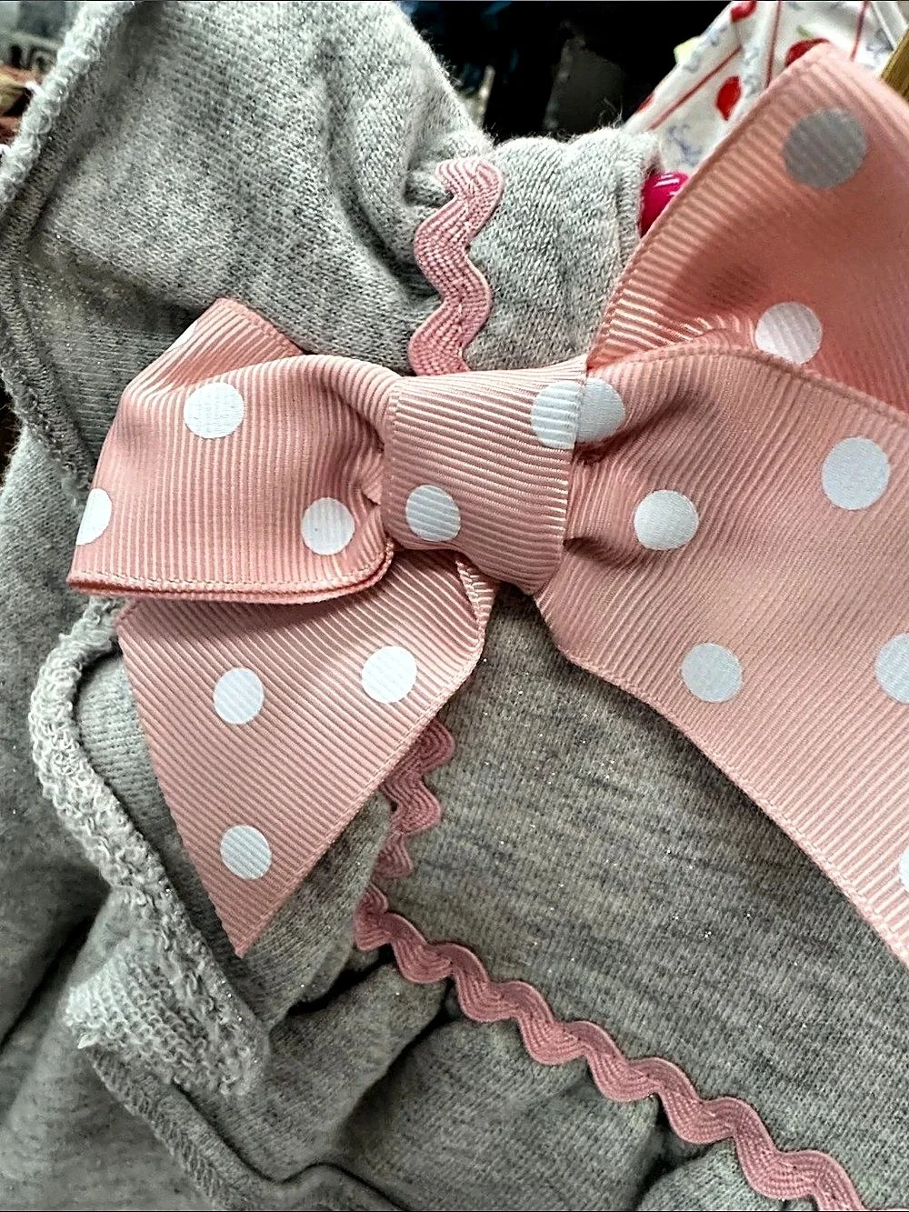 Goodlad Girls Gray & Pink porcupine Applique Dress Size 3T